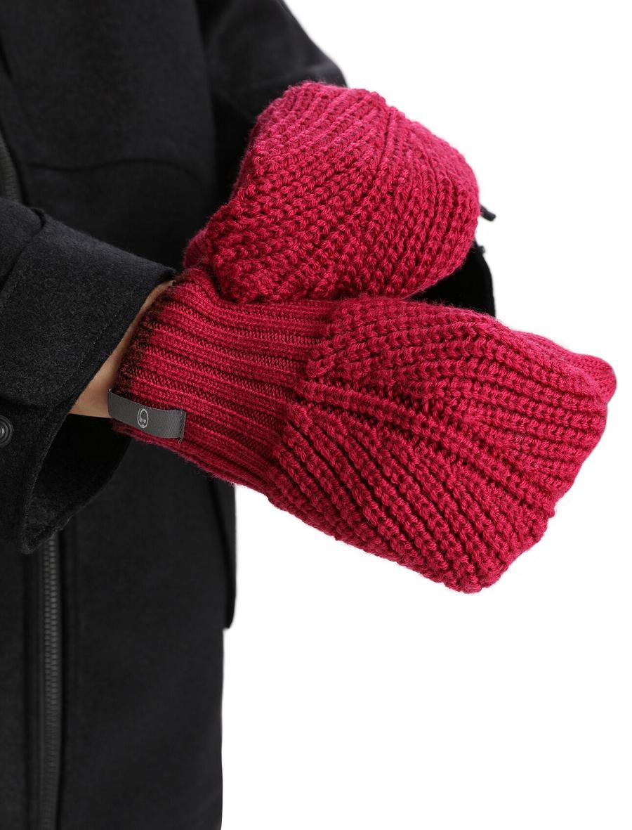 Gants Icebreaker Unisex Merino Waypoint Mittens Femme Rose | FR 1504ZUTG